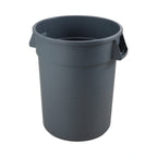 Thumbnail image #1 for CAC China TCNC-45 Commercial 45-Gallon Round Gray Polyethylene Trash Can with Side Handles, Lid Not Included