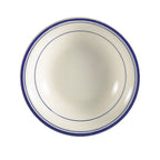Thumbnail image #1 for CAC China Blue Line BLU-11 Round Ceramic Fruit/Monkey Dish, 5 oz., 4-3/4" Diameter x 1"H, Rolled Edge Case of 3 Dozen