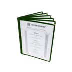Thumbnail image #1 for Thunder Group PLMENU-6GR Plastic Menu Cover, 8-1/2" x 11", 6-Page Booklet, Green Case of 50