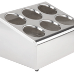Thumbnail image #1 for Steril-Sil Company TC-6 Countertop Stainless Steel Silverware Dispenser, 6-Compartment, 14-3/4 x 11-1/2 x 8-1/2 in.