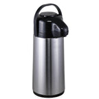 Thumbnail image #1 for Steelite International Complements 7401MM141 Vacuum-Insulated Airpot with Glass Liner and Pump, Stainless Steel, 2.5 L