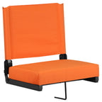 Thumbnail image #1 for Flash Furniture XU-STA-OR-GG Portable Folding Bleacher Seat, Padded Canvas Seat and Back, Orange