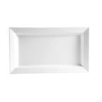 Thumbnail image #1 for CAC China Princesquare PNS-13 Porcelain Rectangular Deep-Rim Platter, 16 oz., 11-1/2"L x 6-1/4"W x 1"H 1 Dozen