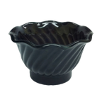 Thumbnail image #1 for Thunder Group PLDS005K 5 oz Black Plastic Swirl Tulip-Shaped Stackable Dessert Dish Case of 8 Dozen