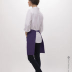 Thumbnail image #2 for Chef Works F28 -PUR-0 Purple Poly/Cotton Half Bistro Apron, 19" L x 27.5" W, Divided Tablet Pocket