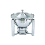 Thumbnail image #1 for Steelite International DW Haber, Tempo DW01QWSS 1 qt Round Stainless Steel Chafer with Lift-Off Cover, Induction Ready
