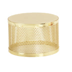 Thumbnail image #1 for Cal-Mil Monaco 22916-5-116 Round Buffet Riser, 7-1/2" Diameter x 5"H, Shiny Gold