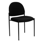 Thumbnail image #1 for Flash Furniture BT-515-1-BK-GG Stackable Side Reception Chair, Black Fabric Upholstery, Tubular Steel Frame, 250 lb. Capacity