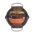 Thumbnail image #1 for Chef Master Mr. Bar-B-Q 06101YNS Carbon Steel Sauce & Bean Pot, Lidless, Riveted Handles Case of 4