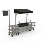 Thumbnail image #1 for Steelite International Mogogo, Modular MGCMLA01GSBW Canopy Cooling Station, Mixed Materials, 130"W x 29 1/2"D x 96"H
