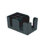 Thumbnail image #1 for Thunder Group PLBC006 6-Compartment Plastic Bar Caddy, Black, Dishwasher Safe Case of 12