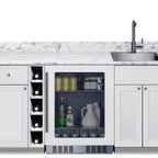 Thumbnail image #2 for Summit Commercial Summit Appliance OASISWH33 ADA-Height White Turnkey Wet Bar with Hardwood Cabinetry, Sink & Beverage Center
