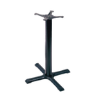 Thumbnail image #1 for G & A Commercial Seating B Series B2430 Cast Iron Table Base, 24 x 30 in Four-Prong Spread, 3 in Column, Dining Height, Black Finish