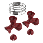 Thumbnail image #1 for Zummo 210536A-12 Large Fruit Juicer Squeezing Kit with 3.15 in Balls, 3.46 in Cups and 2.52–3.46 in Separator