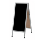 Thumbnail image #1 for AARCO Products AA-3B A-Frame Sidewalk Chalkboard, 18"W x 42"H, Aluminum Frame