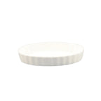 Thumbnail image #1 for CAC China Bakeware QSV-8 Porcelain Oval Fluted Quiche Baking Dish, 12-1/2 oz, 8 x 5-3/4 x 1 in Case of 2 Dozen