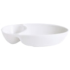 Thumbnail image #1 for G.E.T. Corona, Actualite PA1101439712 Porcelain Oval Chip and Dip Dish, 2 Compartments, 9 x 5-1/2 Inches 1 Dozen