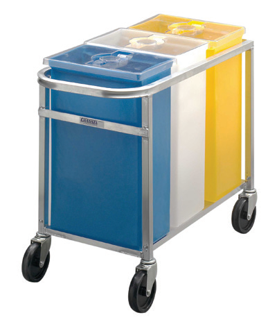 Product image #3 for Triple Mobile Ingredient Bin Cart with 3 Included Bins, 17.5 in. W x 31 in. D x 28 in. H