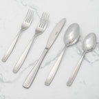 Thumbnail image #2 for Browne USA Foodservice Modena 503017 6" 18/10 Stainless Steel Bouillon Spoon, Satin Finish 1 Dozen