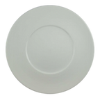 Thumbnail image #1 for Vertex China Radiance RA-21M 12-3/8" Round Porcelain Plate with Rolled Edge, Maxxi Rim and Subtle Embossment 1 Dozen