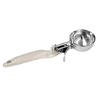 Thumbnail image #1 for Thunder Group SLDS010L #10 Disher, 3-1/4 oz, Stainless Steel with Ivory Ergonomic Lever Handle Case of 36