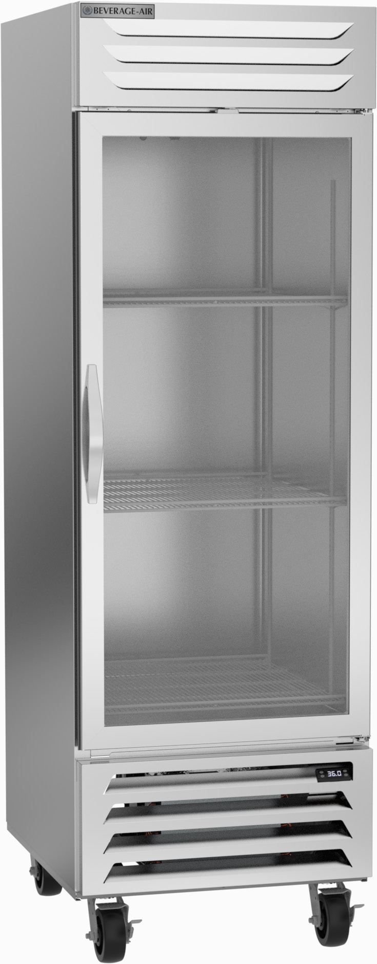 Product image #6 for Beverage-Air Vista® Series One-Section Reach-In Display Refrigerator with Hinged Glass Door, 23.32 Cu. Ft.
