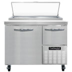 Thumbnail image #2 for Continental Refrigerator PA43N Pizza Prep Table, 43"W, 1-Section, 12 Cu. Ft., Stainless Steel, Poly Cutting Board