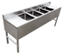 Thumbnail image #5 for Omcan 72-Inch Stainless Steel Four-Compartment Under Bar Sink with Dual Drainboards