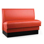 Thumbnail image #2 for JustChair Manufacturing JBS-UPL-36-GR1/COM Single Upholstered Booth, 36"H, Plain Back with Lumbar Support, Finished Outside Back
