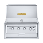 Thumbnail image #1 for Crown Verity Built-in IBI30-LT 30-Inch Built-In Outdoor Charbroiler Grill, 4-Burner, Stainless Steel