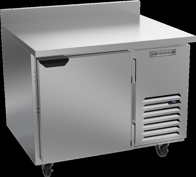 Product image #5 for Beverage-Air WTR41AHC 41-Inch One-Section Worktop Refrigerator with Solid Door, 4-Inch Backsplash, and Side-Mounted Self-Contained Refrigeration