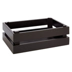 Thumbnail image #1 for Libbey APS Germany - Superbox APS 11628 Rectangular Black Acacia Wood Serving Basket, 11-1/2 x 7-3/8 x 4-1/4 in