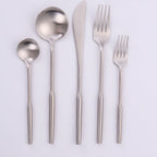 Thumbnail image #1 for Kadra Kitchenware Vikko Dine VF-20-AS-SET 20-Piece Flatware Set, Service for 4, Brushed Silver, 18/10 Stainless Steel, Arlington Pattern