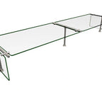 Thumbnail image #2 for Hatco Flav-R-Shield™ ES53-72 72-Inch 2-Bay Stationary Double-Sided Self-Service Countertop Sneeze Guard, Adjustable to 54 Inches