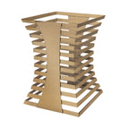 Thumbnail image #1 for Eastern Tabletop Escalate 1720RZ 12-Layer Stainless Steel Buffet Riser, 10"W x 10"D x 14"H, Bronze Finish, Removable Grate & Sterno Holder
