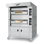 Thumbnail image #1 for Fiero (Formerly Forza Forni) Castelli C/MD2 Electric Double-Deck Superpizza Oven, Refractory Stone Hearth, 40-3/20"W x 34"D Decks