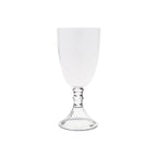 Thumbnail image #1 for Kadra Kitchenware Vikko Decor VD-I18-W 18 oz White Glass Goblet with Clear Stem Case of 24