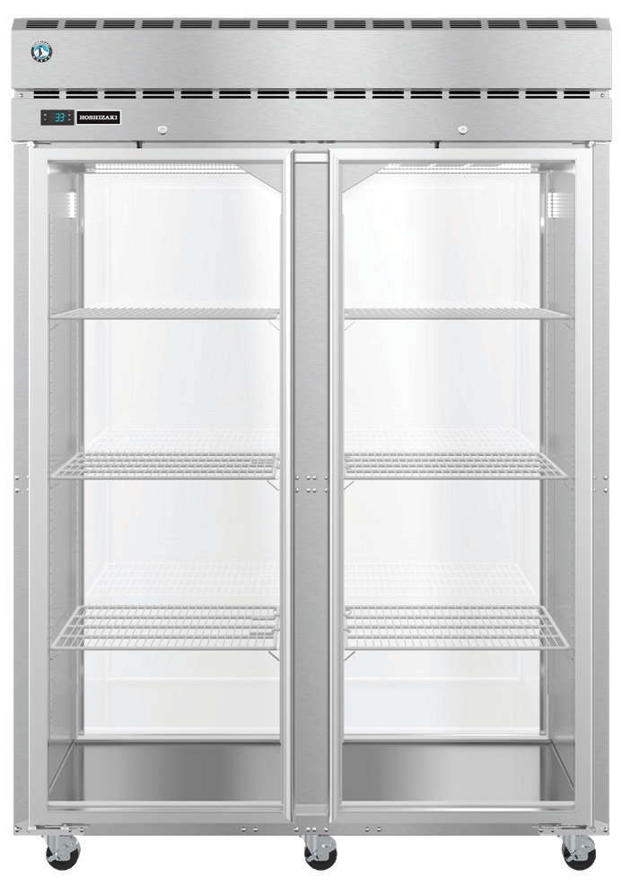 Product image #5 for Hoshizaki Steelheart PT2A-FG-FG Two-Section Pass-Thru Full-Glass Door Reach-In Refrigerator, 52.5 Cu. Ft., Top-Mount Self-Contained