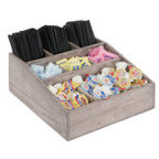 Thumbnail image #2 for Cal-Mil Aspen 1714-110 9-Section Brown Wood Condiment Holder, 12" x 12" x 5-1/2"H