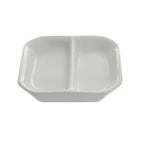 Thumbnail image #1 for Ten Strawberry Street Whittier WTR-3DIV 2-Compartment Porcelain Sauce Dish, 3-Inch Case of 24