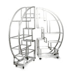 Thumbnail image #1 for Eastern Tabletop Grab n' Go ST1790 Mobile Stainless Steel Back Bar Display, 72-1/2"W x 13-3/4"D x 70-1/4"H
