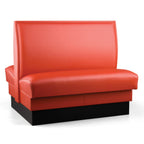 Thumbnail image #1 for JustChair Manufacturing JBD-UPL-42-GR2 Double Upholstered Booth, 42"H, Plain Foam Back with Lumbar Support, Upholstered Seat, Grade 2 Upholstery