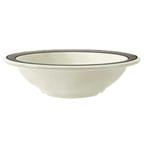 Thumbnail image #1 for G.E.T. Diamond Cambridge B-167-CA . . Melamine Bowl, 16 oz, 7-1/2" Diameter, White with Gray Rim Dozen Case of 2 Dozen