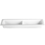 Thumbnail image #1 for G.E.T. Bugambilia IH2/41S Food Pan, 1/2 Size Long, 3 qt., 2-1/2" Deep, Horizontal Divider, Cast Aluminum with Resin Coating