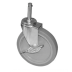 Thumbnail image #1 for GSW USA KS4121 Expanding-Stem Caster, 2" Diameter, 3"H, PVC, Side Brake, 330 lb Capacity Case of 20