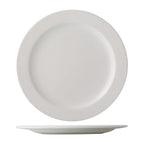 Thumbnail image #1 for CAC China Alps ALP-16 Porcelain Plate, 10-1/2-Inch Round, Medium Rim, Bone White 1 Dozen