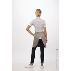 Thumbnail image #2 for Chef Works Seattle ABS02-TAU-0 Taupe Poly/Cotton Bib Apron, 31"L x 38"W, 2 Pockets, Adjustable/Reversible Neck Strap
