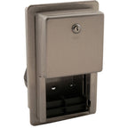 Thumbnail image #1 for AllPoints Foodservice Parts & Supplies Bobrick BOBB3888 Recessed Double-Roll Toilet Tissue Dispenser, Satin Stainless Steel, Locking