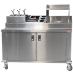 Thumbnail image #1 for Steril-Sil Company KIT-ENC60-551 Mobile Stainless Steel Coffee Service Center, E1 System Counter, 48"W x 24.75"D x 41"H