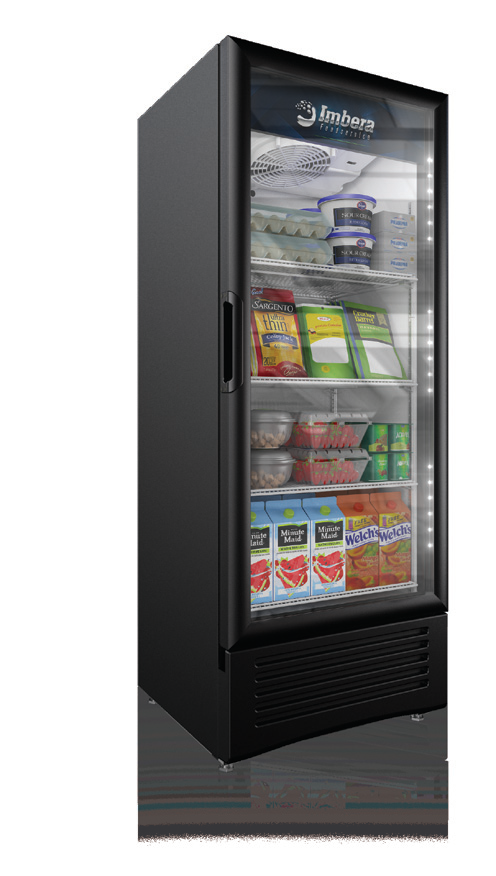 Product image #5 for Omcan Elite Series 11.5 Cu. Ft. One-Section Reach-In Glass Door Merchandiser Refrigerator